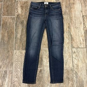 Paige 27 Verdugo Ankle Skinny Dark Rinse Stretch Denim Jeans